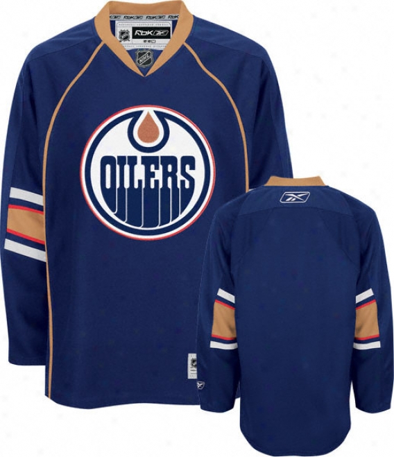 Edmonton Oilers Reebok Navy Premier Nhl Jersey