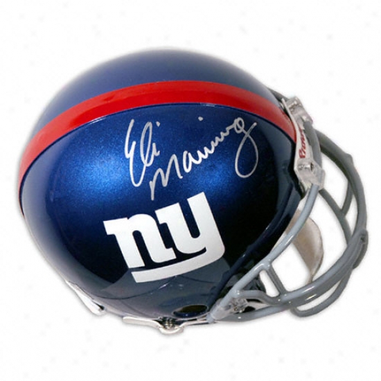 Eli Manning Autographed Pro-line Helmet  Details: New York Giants, Authentic Riddell Helmey