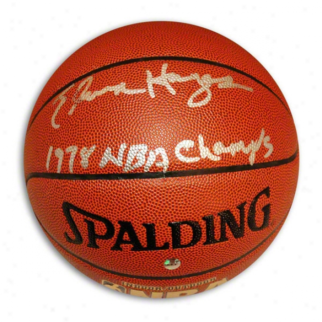 Elvin Hayes Autographed Indoor/outdoor Basketball Inscribed 1978 Nba Champs