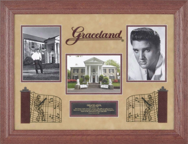 Elvis Presley Photographs With Graceland Tree Frame - L E Of 500