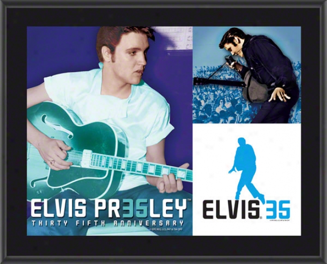 Elvis Presley Sublimated 10x13 Plaque  Details: 35th Annivdrsary