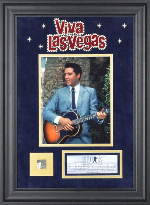 Elvis Presley Viva Las Vegas Framed 8x10 Photograph With Hollywood Sin