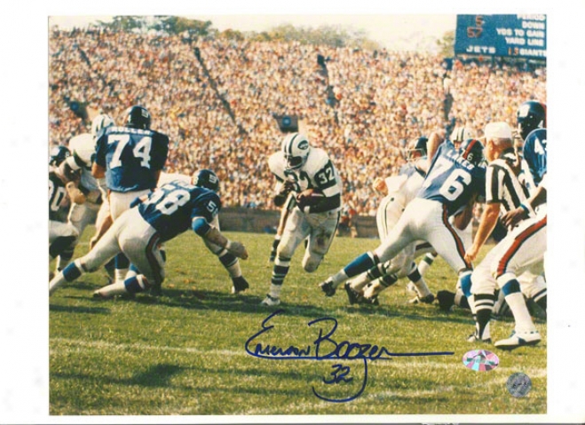 Emerson Boozer Autographed New York Jets 8x10 Photo