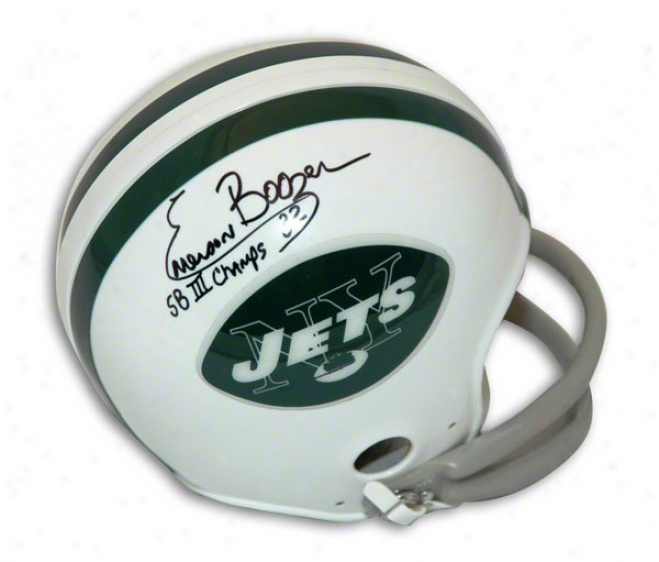 Emerson Boozer Autographed Throwback Mini Helmet Inscribed Sb Iii Chanps