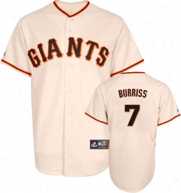 Emmanuel Burriss Jeraey: Adult Majestic Home Ivory Replica #7 San Francisco Giants Jersey