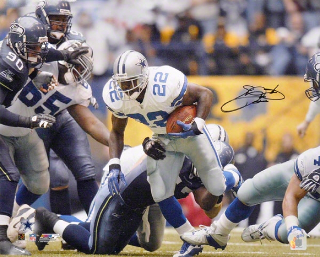 Emmitt Smith Dallas Cowboys -record Brraker- 16x20 Autographed Photograph