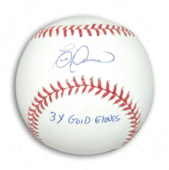 Eric Davis Autographed Mlb Baseball Inscribed 3z Gold Gloves
