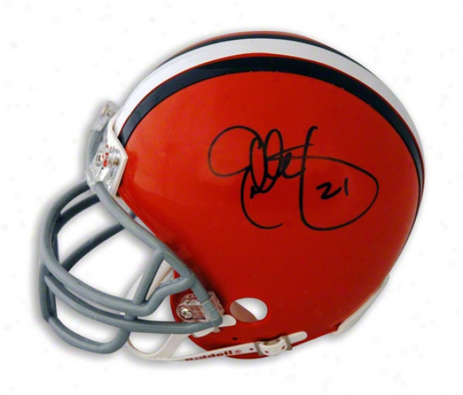 Eric Metcalf Clevelnd Browsn Autographed Mini Helmet