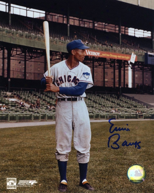 Ernie Banks Chicago Cubs - Bat Pose 3 - 8x10 Autographed Photograph