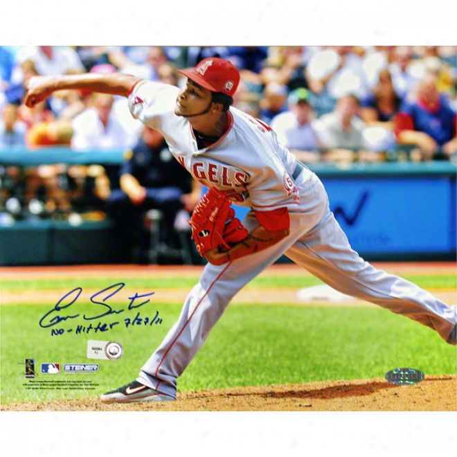 Ervin Santana Los Angeles Angels Of Anaheim 8x10 No Hitter Autographed Photograph