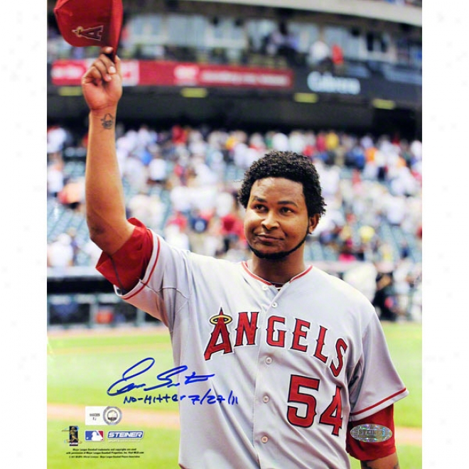 Ervin Santana Los Angeles Angels Of Anaheim 8x10 Salute To The Crowd Autographed Photograph