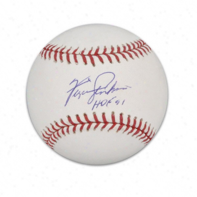 Fergie Jenkins Autographed Baseball  Details: Hof 91 Inscription