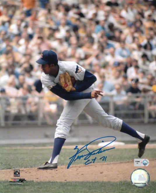 Fergie Jenkins Autographed hPotograph  Details: Chicago Cubs, 8x10, Cy 71 Inscription