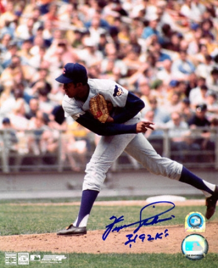 Fergie Jenkinw Chicago Cubs Autographed 8x10 Photograph With 3192 Ks Inscription