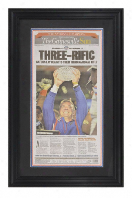 framed collectible commemorates the florida gators who chomped