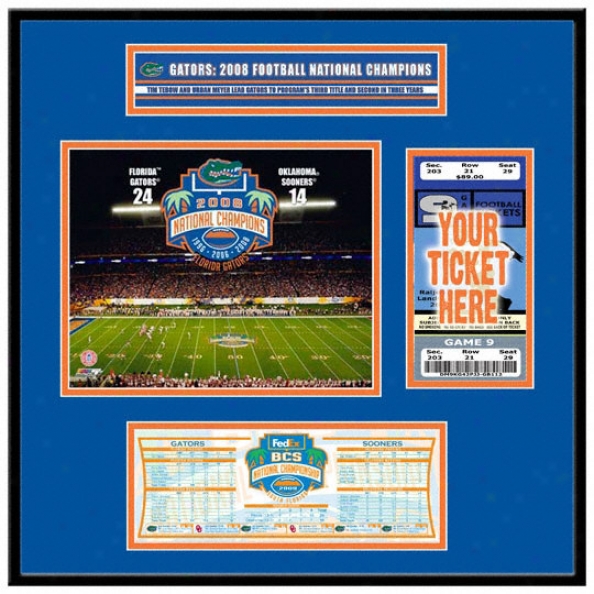 Florida Gators 2908 Bcs Champions Ticket Frame Jr.