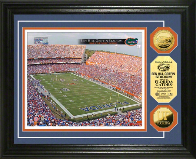 Florida Gators Ben Hill Grifin Stadium 24kt Gold Coin Photo Mint