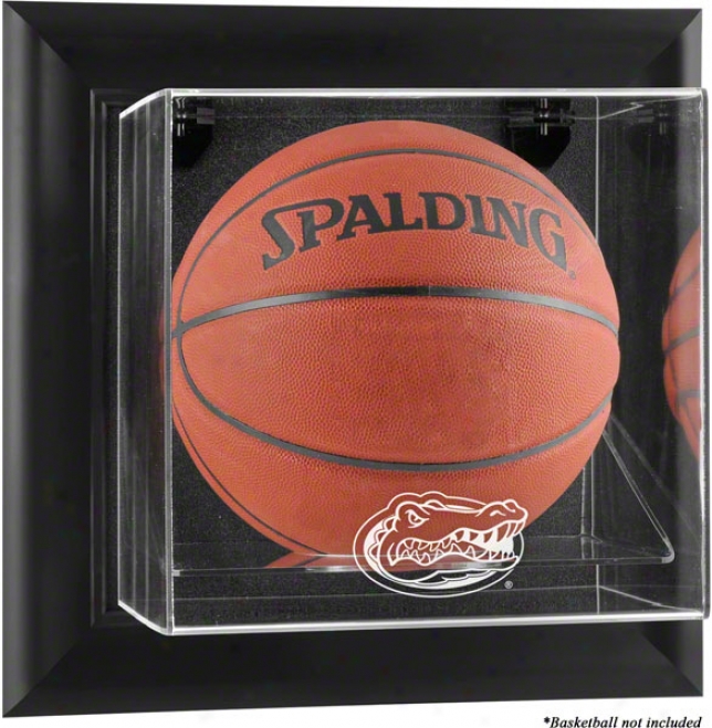 Florida Gators Framed Wall Mounted Logo Basketball Display Case