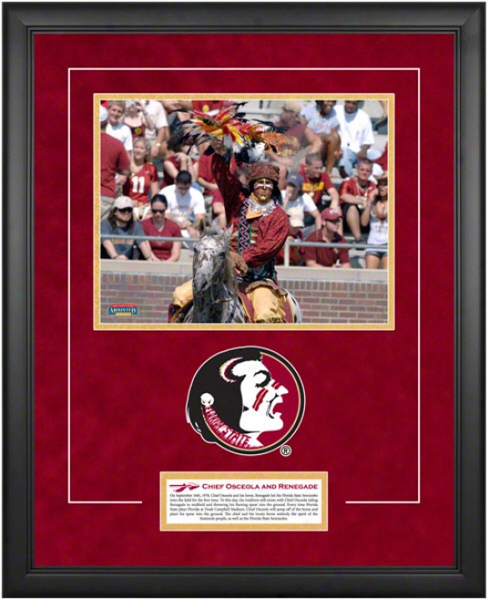 Florida State Seminoles 18x22 Framed Tradition Plaque  Details: Chief Osceola