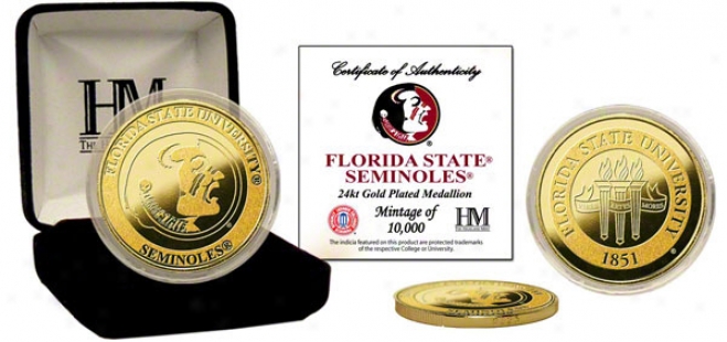 Florida State Seminoles 24kt Gold Coin