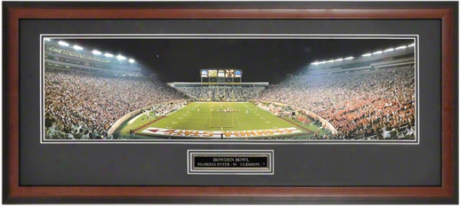 Florida Express  Seminoles - Bowden Bowl Ii Vs. Clemsoj - Framed Unsigned Panoramic Photograph