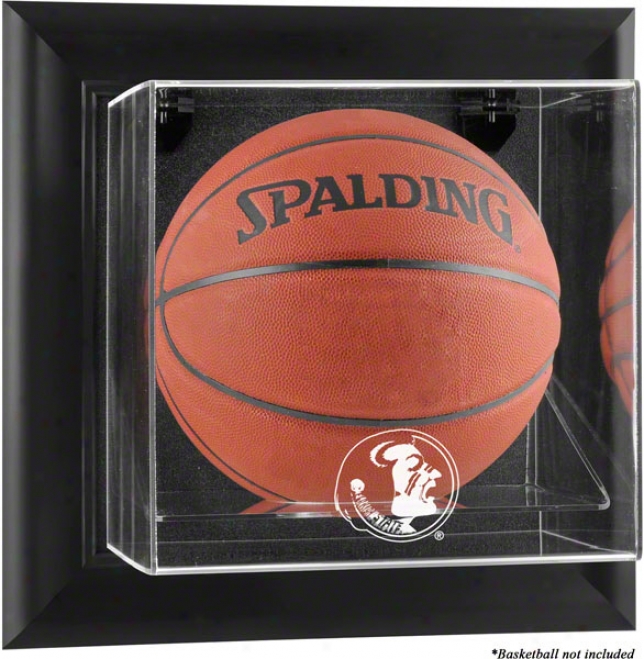 Florida State Seminoles Framed Wall Mounted Logo Basketball Display Case