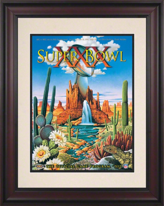 Framed 10.5 X 14 Super Bowl Xxx Program Impress  Details: 1996, Cowboys Vs Steelers