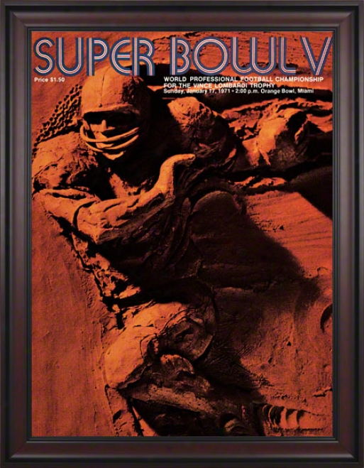 Framed Canvas 36 X 48 Super Bowl V Program Print  Particulars: 1971, Colts Vs oCwboys