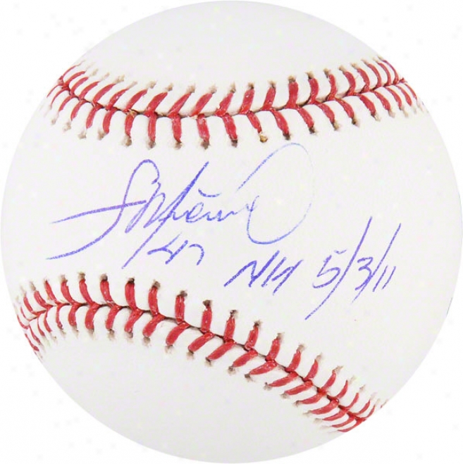 Francisco Liriano Autographed Baseball  Details: Minnesota Twins, Nh 5-3-11 Inscription