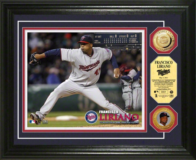 Francisco Liriano Minnesota Twins &quotno Hitter&quot 24kt Gold Coin Photo Mint