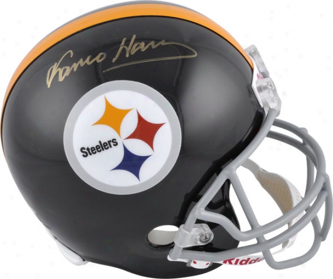 Franco Harris Autograped Helmet  Detail: Pittsburgh Steelers, Riddeli Replica Helmet