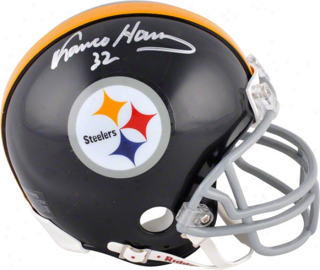 Franco Harria Autographed Mini Helmet  Details: Pittsburgh Steelers, Throwback