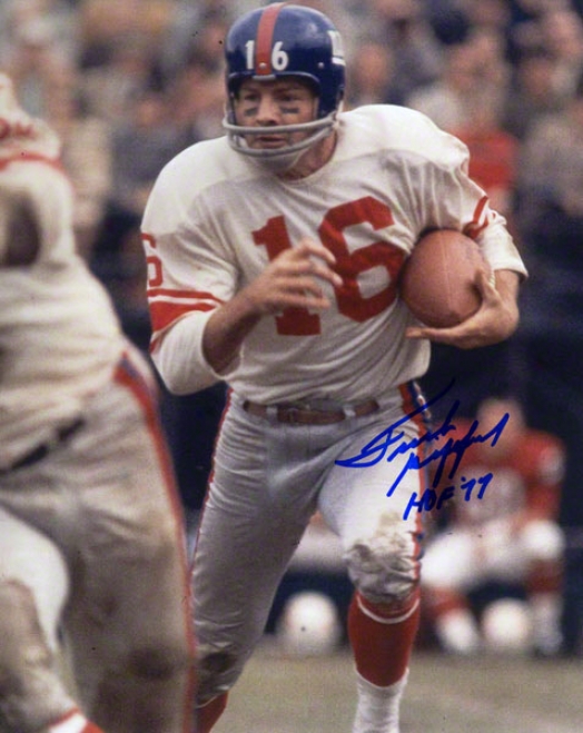 Frank Gifford Autographed 8x10 Photograph  Particulars: New York Giants, By the side of &quothof 77&quot Ijscription