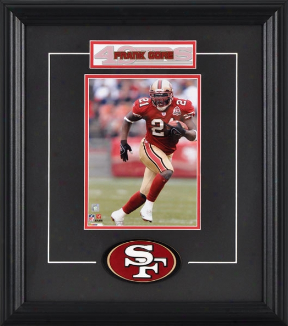 Frank Gore San Francisco 49ers Framed 6x8 Photograph With Team Logo & Plate