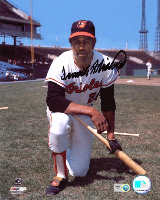 Frank Robinson Baltimore Orioles - Kneeling - Autographed 8x10 Photograph