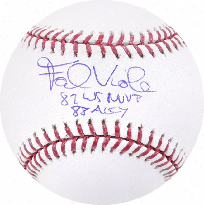 Frank Viola Autographed Baseball  Details: 7 Ws Mvp And 88 Cy Inscriptions