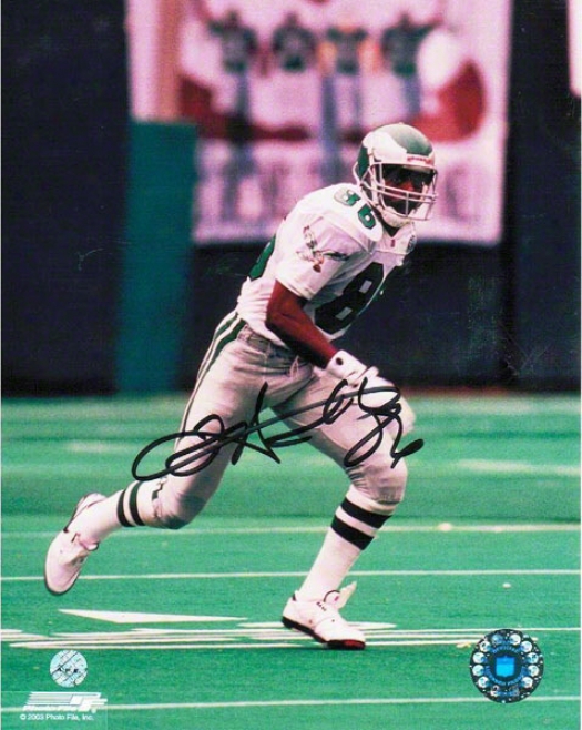 Fred Barnett Philadelphia Eagles Autographed 8x10 Photo Getting Open