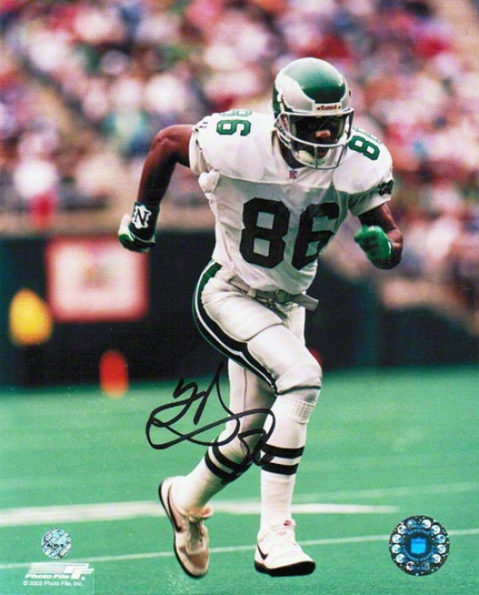 Fted Barnett Philadelphia Eagles Autographed 8x10 Photo Running