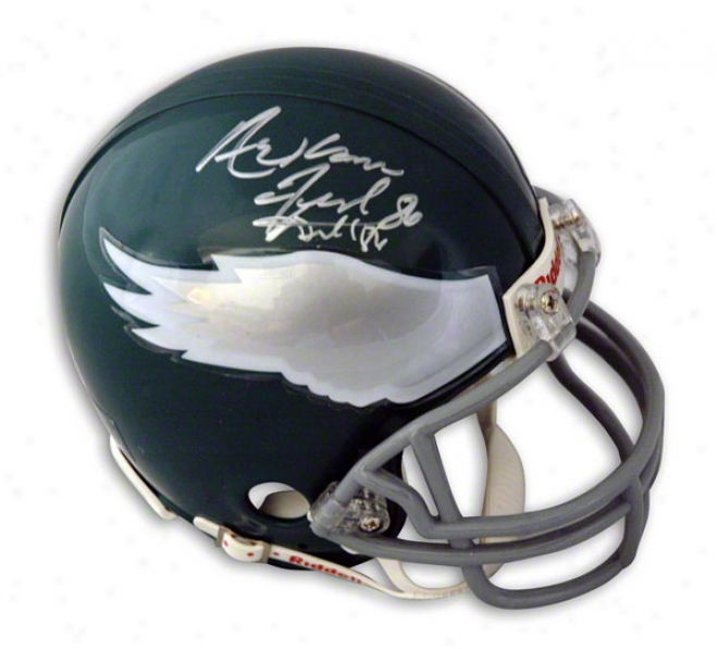 Fred Barnett Phioadelphia Eagles Autographed Mini Helmet Signed Arkansas Fred Barnett