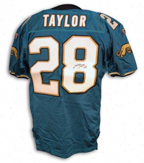 Fred Taylor Autographed Wilson Teal Jersey