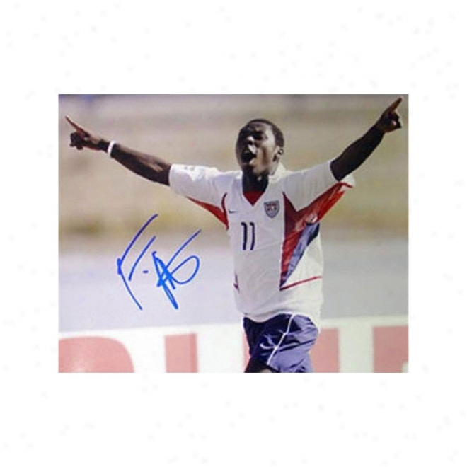 Freddy Adu - Us Team Celebration - 16x20 Autographed Photograph