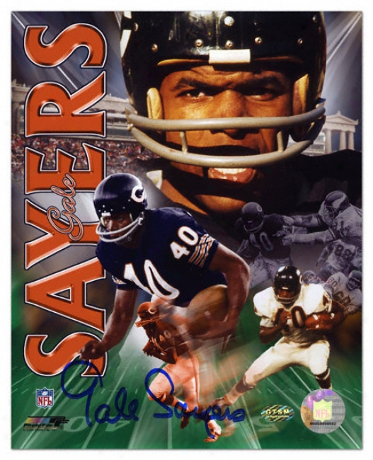 Gaale Sayers Chicago Bears - Collage - Autographed 8x10 Photograph