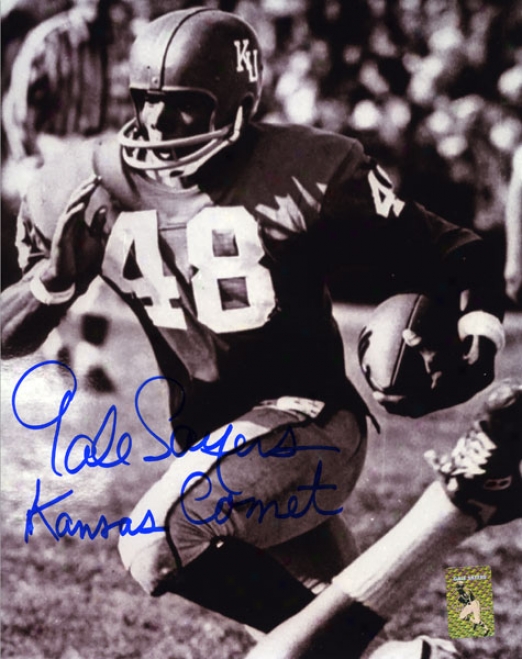 Gale Sayers Kansas Jayhawks Autographed 8x10 Photo W/ Inscriptio &quotkansas Comet&quot