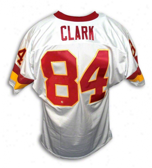 Gary Clark Autographed Washington Redskins White Throwback Jersey Ihscribed &quot4x Pro Boels&quot