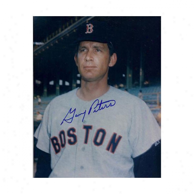 Gary Peters Autograhped Boston Red Sox 8x10 Photo