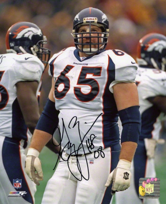 Gary Zimmerman Autographed Photograph  Particulars: Denver Broncos, Denver Broncos, 8x10, Hof 08 Inscription