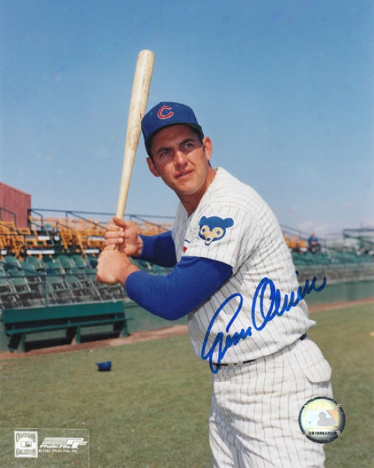 Gene Oliver Chicago Cubs Autographdd 8x10 Photo