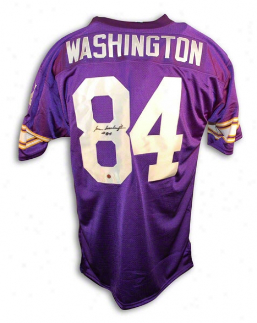 Gene Washington Autographed Minnesota Vikings Purple Throwback Jersey