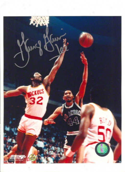 George &quotice Man&quot Gefvin Autograpged San Antonio Spurs 8x10 Photo