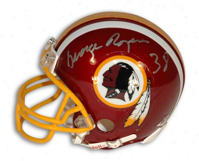 George Rogers Autographdd Washington Redskins Mini Helmet